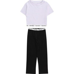 Calvin Klein Underwear Pyžamo pastelová fialová / černá / offwhite