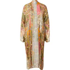 Emily Van Den Bergh Kimono khaki / olivová / růžová / bílá