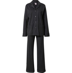 Lauren Ralph Lauren Pyžamo černá / bílá