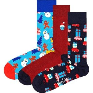 Happy Socks Ponožky námořnická modř / světlemodrá / vínově červená