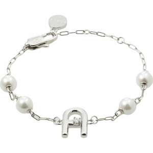 FURLA Náramek 'Silver Tone Bracelet w/Imitation Pearls' stříbrná