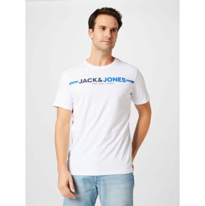 JACK & JONES Tričko 'FREDERIK'  noční modrá / azurová / bílá