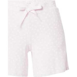 SCHIESSER Pyžamové kalhoty pink / bílá