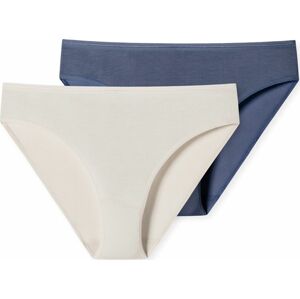 SCHIESSER Kalhotky krémová / chladná modrá