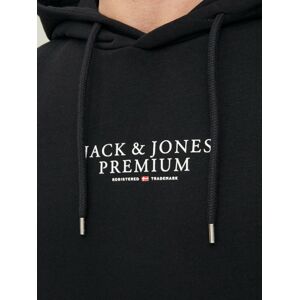 JACK & JONES Mikina 'Archie' černá / bílá