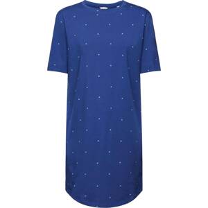 ESPRIT Noční košilka kobaltová modř / světlemodrá / bílá