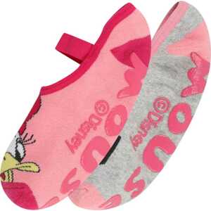 OVS Ponožky šedý melír / pink / světle růžová / černá