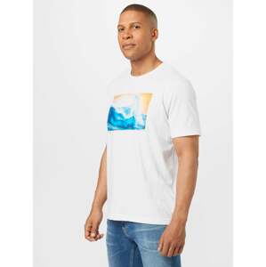 OAKLEY Funkční tričko 'POSTCARD' aqua modrá / světlemodrá / oranžová / bílá