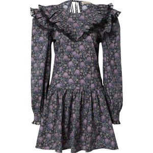 Custommade Košilové šaty 'Linah' béžová / fialová / černá / bílá