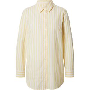SCHIESSER Tričko na spaní pastelově žlutá / bílá