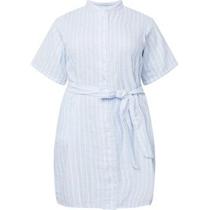 Selected Femme Curve Košilové šaty 'HELINA' světlemodrá / bílá