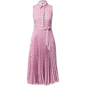 Closet London Košilové šaty pink / bílá
