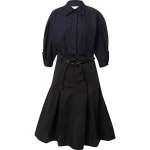 3.1 Phillip Lim Košilové šaty 'ORIGAMI' námořnická modř / černá