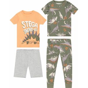 Carter's Pyžamo šedý melír / khaki / oranžová / bílá