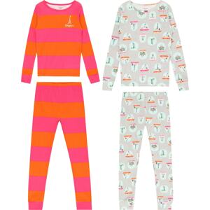 Carter's Pyžamo šedý melír / oranžová / pink / bílá