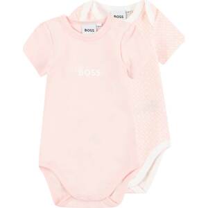 BOSS Kidswear Dupačky/body světle růžová / bílá