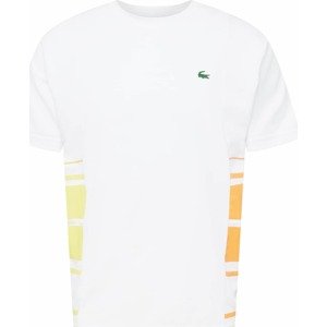 Lacoste Sport Funkční tričko žlutá / oranžová / bílá