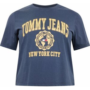 Tommy Jeans Curve Tričko marine modrá / světle žlutá / červená / bílá