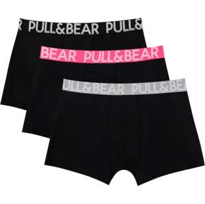 Pull&Bear Boxerky světle šedá / světle růžová / černá / offwhite