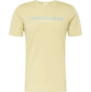Lindbergh Tričko 'Copenhagen' nebeská modř / pastelově žlutá / bílá