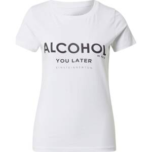 EINSTEIN & NEWTON Tričko 'Alcohol' černá / bílá