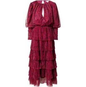 Warehouse Společenské šaty světle růžová / karmínově červené / černá