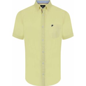 DENIM CULTURE Košile 'Arlen' noční modrá / pastelově žlutá