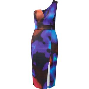 WAL G. Koktejlové šaty 'LERA' modrá / tmavě fialová / broskvová / černá