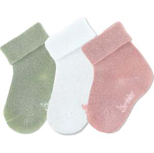 STERNTALER Ponožky zelená / pink / bílá