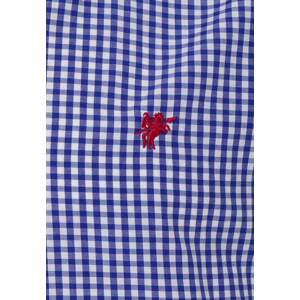 DENIM CULTURE Košile 'Harvey' královská modrá / červená / bílá