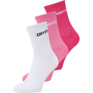 aim'n Sportovní ponožky pink / světle růžová / černá / bílá