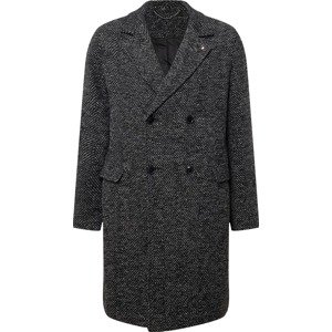 BURTON MENSWEAR LONDON Přechodný kabát černá / bílá