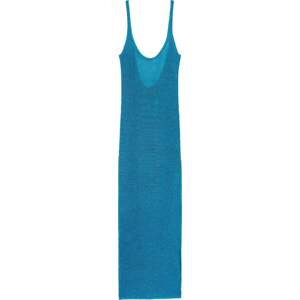 Bershka Plážové šaty azurová modrá