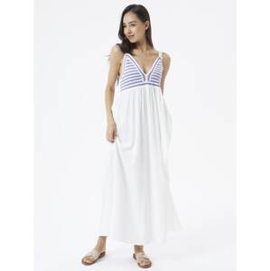 AIKI KEYLOOK Letní šaty 'Yettocome' tmavě fialová / korálová / bílá
