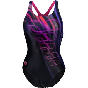 ARENA Sportovní plavky fialová / svítivě růžová / černá