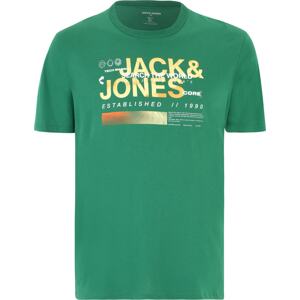 Jack & Jones Plus Tričko 'WATER' žlutá / zelená / oranžová / bílá