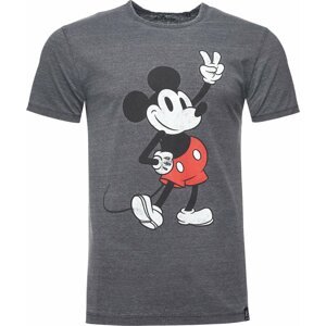 Recovered Tričko 'Disney Mickey Peace Pose' tmavě šedá / červená / černá / bílá