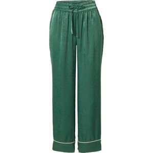 Gilly Hicks Pyžamové kalhoty tmavě zelená / bílá