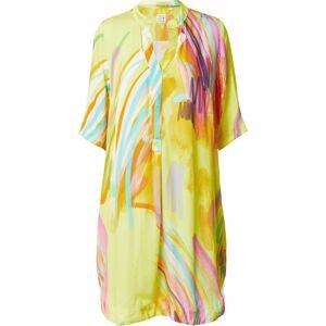 Emily Van Den Bergh Košilové šaty světlemodrá / žlutá / pink / bílá
