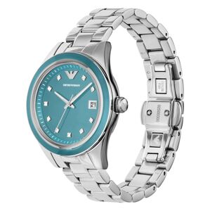 Emporio Armani Analogové hodinky pastelová modrá / stříbrná