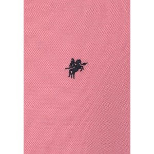 DENIM CULTURE Tričko 'LEO' pink / černá