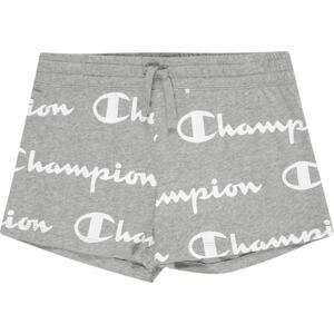 Champion Authentic Athletic Apparel Kalhoty šedý melír / bílá