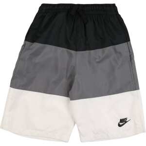 Nike Sportswear Kalhoty tmavě šedá / černá / bílá