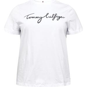 Tommy Hilfiger Curve Tričko černá / bílá