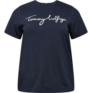 Tommy Hilfiger Curve Tričko tmavě modrá / bílá