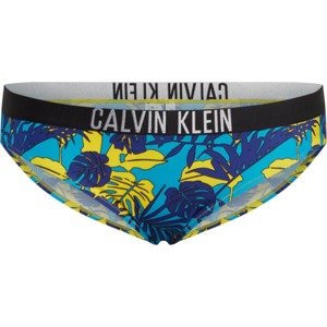 Calvin Klein Swimwear Plus Spodní díl plavek modrá / žlutá / světle šedá / černá