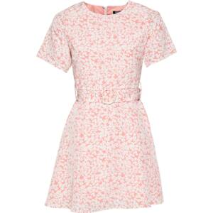 Fashion Union Letní šaty 'AMBER' růžová / bílá