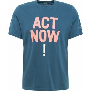 ECOALF Tričko 'BAUME ACT NOW' modrá / růžová / bílá
