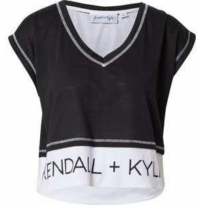 KENDALL + KYLIE Tričko černá / bílá