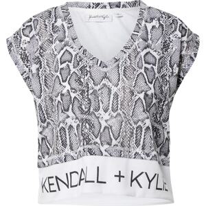 KENDALL + KYLIE Tričko černá / bílá